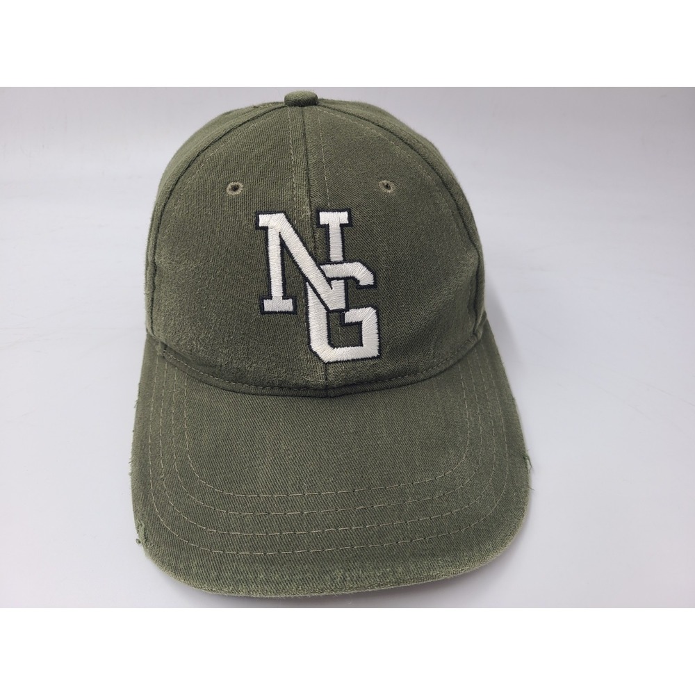 National‎ Guard NG Distressed Adjustable (Fits Small) Hat Cap USA Military Green